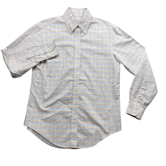 Brooks Brothers 8 Womens Plaid Long Sleeve Button Up Multicolored‎ Plaid Cotton - Picture 1 of 5